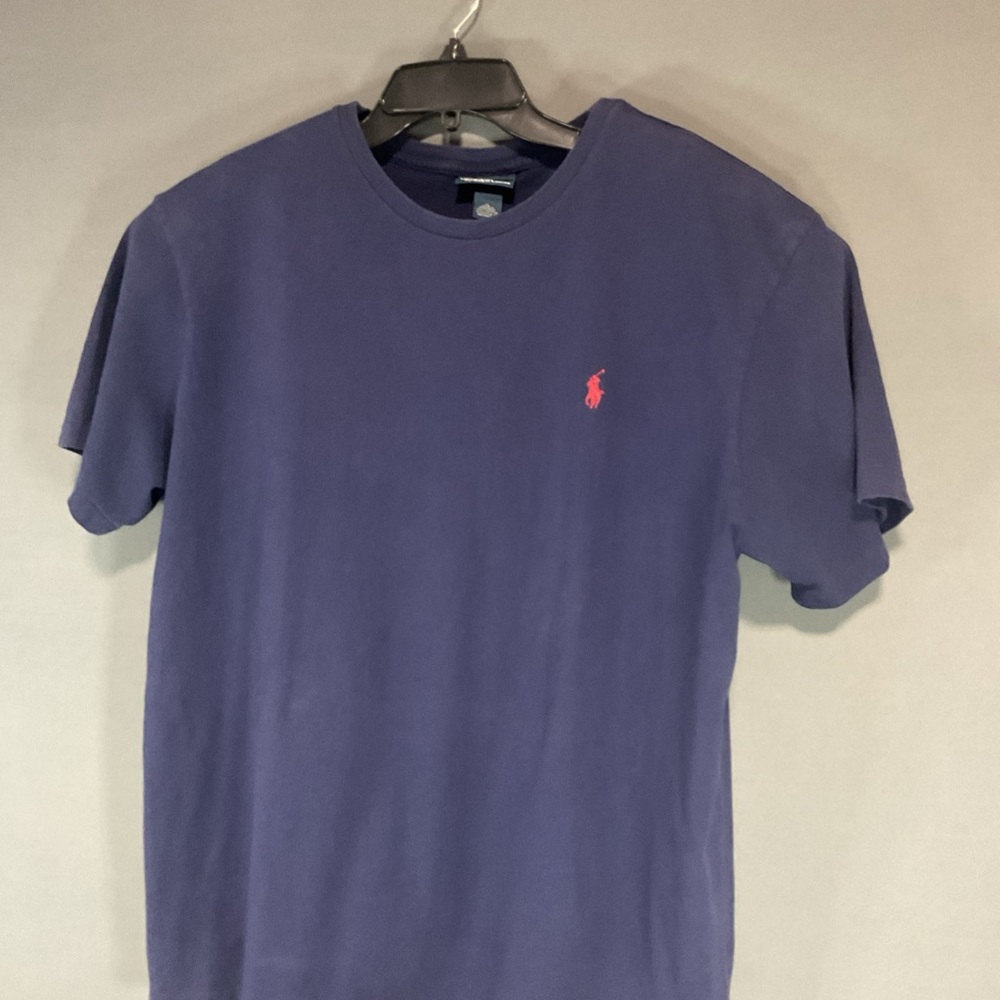 Ralph Lauren Men's Navy Tee with Red Logo size XL